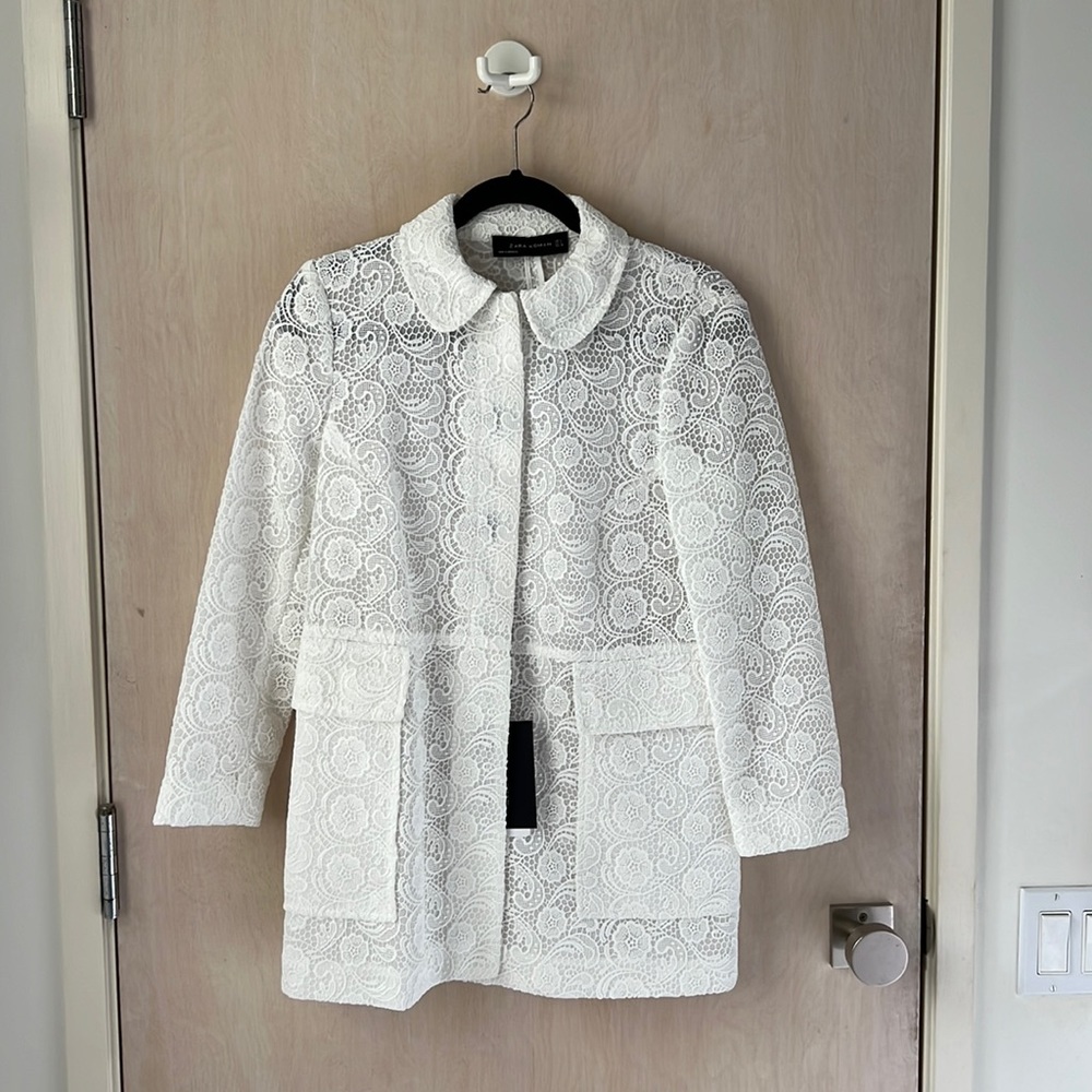 Zara Woman NWT White Lace Jacket